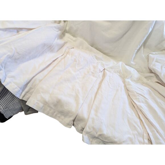SOUTHERN LIVING! LUXE CREAM COTTON PEBBLY TEXTURED COTTON BEDSKIRT, SZ KG - Picture 2 of 9